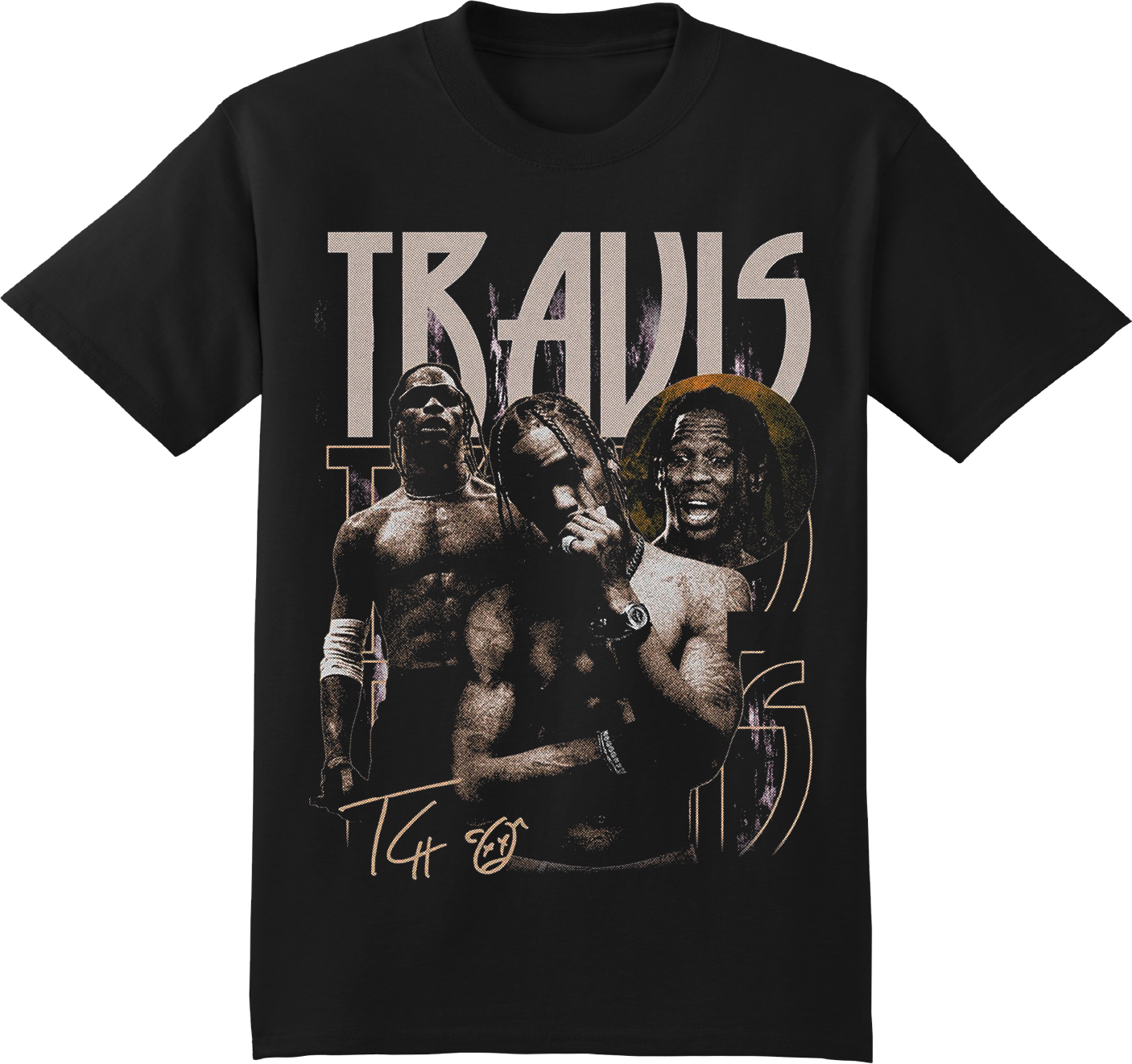 Cactus Utopia Black & Tan Graphic T Shirt
