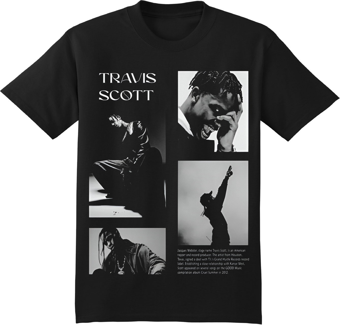 Cactus Jack Black & White Graphic Tee