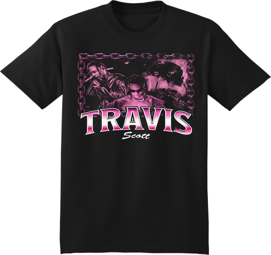 Cactus Utopia Pink Chains Graphic Tee Shirt