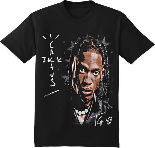 Cactus Utopia Concert Singature Graphic Tee Shirt
