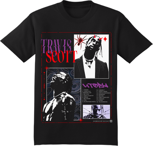 Cactus Utopia Concert Spider Graphic Tee Shirt