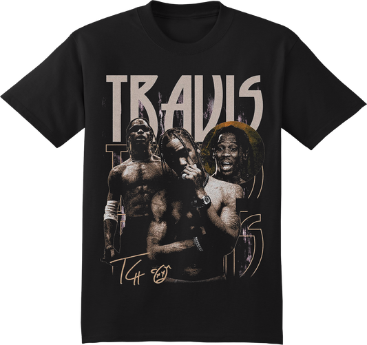 Cactus Utopia Black & Tan Graphic T Shirt